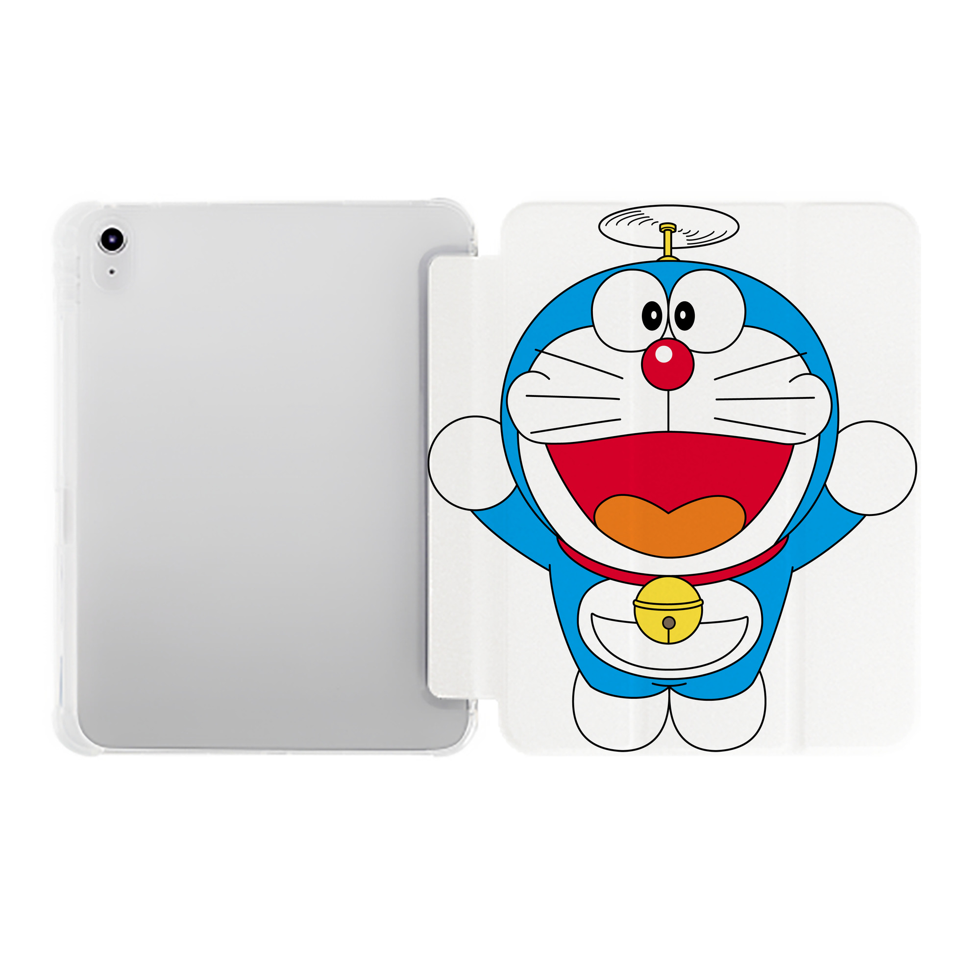 （画像用） ドラえもん Doraemon IPad ケース ペン収納付き 三つ折りスタンド PUレザー×シリコン 対応機種9.5/10.5/10.9インチ